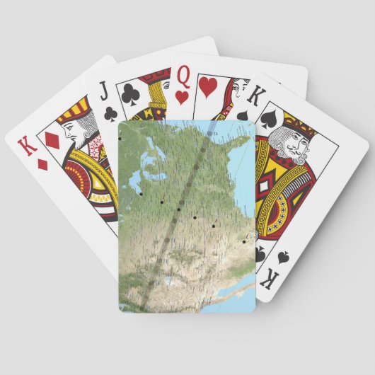 Jeu De Cartes Carte du chemin d'Eclipse solaire 2017 (dos)