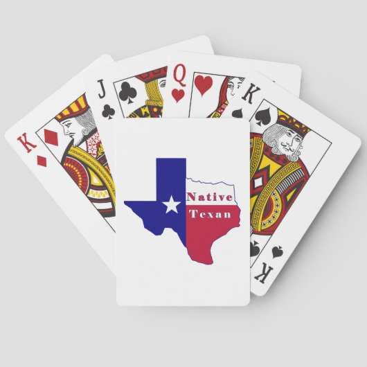 Jeu De Cartes Carte du drapeau texan natif (dos)