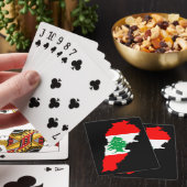 Jeu De Cartes Carte du Liban avec drapeau (In Situ)