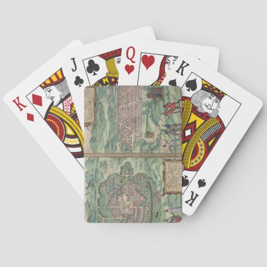 Jeu De Cartes Carte du Mexique et du Cuzco, de 'Civitates Orbis (dos)