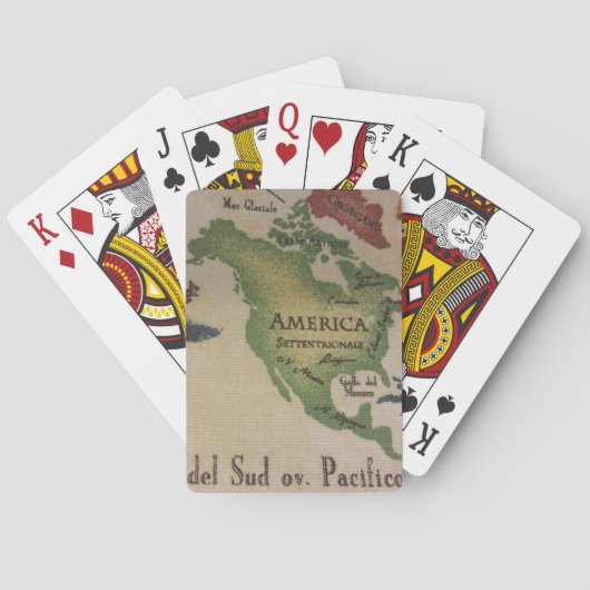 Jeu De Cartes Carte du monde - Amérique (dos)