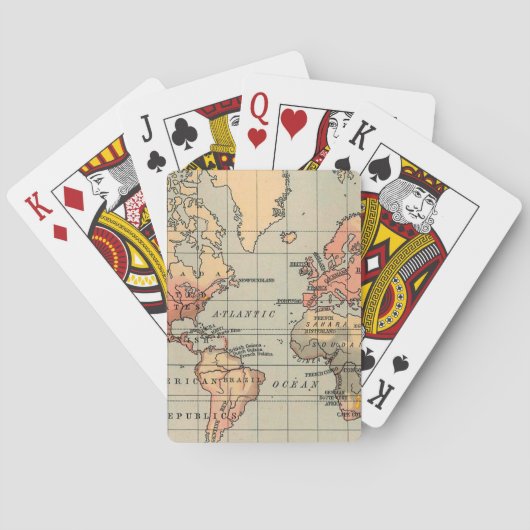 Jeu De Cartes Carte du monde antique Extraordinaire (dos)