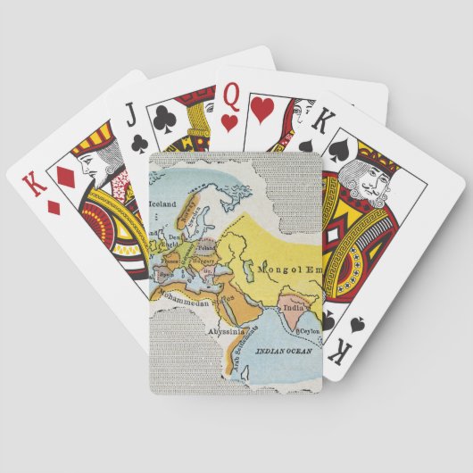 Jeu De Cartes CARTE du MONDE, c1300. (dos)