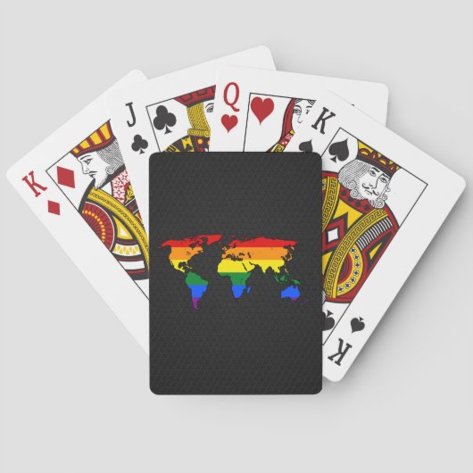 Jeu De Cartes Carte du monde de la fierté LGBT (dos)