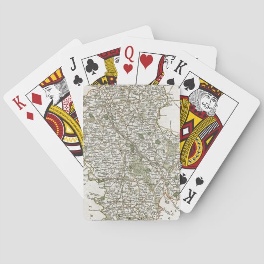 JEU DE CARTES CARTE DU STAFFORDSHIRE, 1793 (dos)