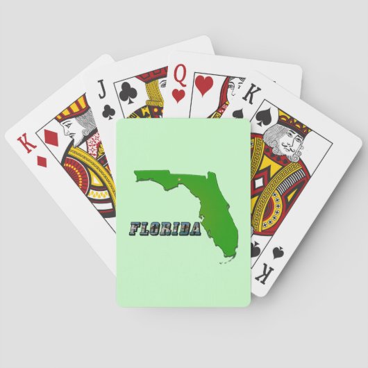 Jeu De Cartes Carte et texte de l'État de Floride (dos)