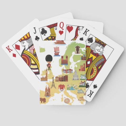 Jeu De Cartes Carte européenne de bande dessinée (dos)