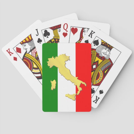 Jeu De Cartes Carte Gold Italie Drapeau italien (dos)