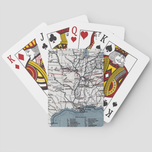 JEU DE CARTES CARTE : GUERRE CIVILE, 1861 (dos)