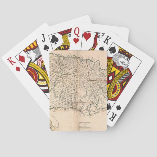 Jeu De Cartes CARTE : La JAMAÏQUE, 1755 2 (dos)