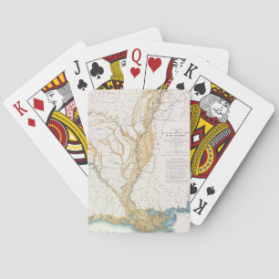 JEU DE CARTES CARTE : LE FLEUVE MISSISSIPPI, 1861