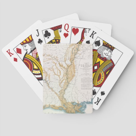 JEU DE CARTES CARTE : LE FLEUVE MISSISSIPPI, 1861 (dos)