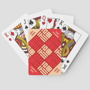 Jeu De Cartes Carte personnalisée chinoise "福" Bénédiction 