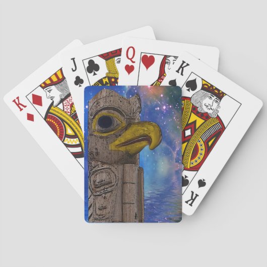 Jeu De Cartes Carte Pole Totem Autochtone Haïda (dos)