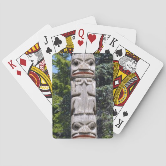 Jeu De Cartes Carte Pole Totem Autochtone Haïda (dos)