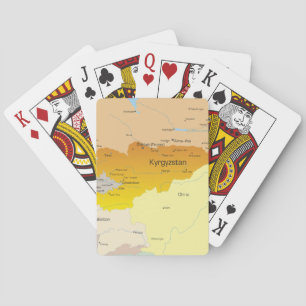 Jeu De Cartes Carte politique du Kirghizistan et d'Asie centrale