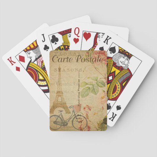 Jeu De Cartes Carte Postale Française Lecture Cartes (dos)