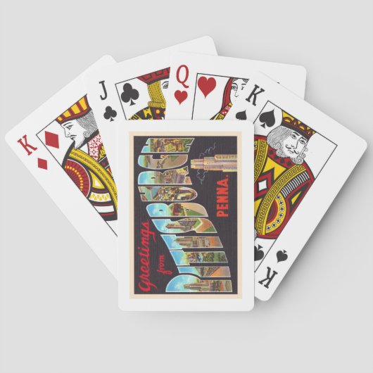 Jeu De Cartes Carte postale grand format de Pittsburgh Pennsylva (dos)