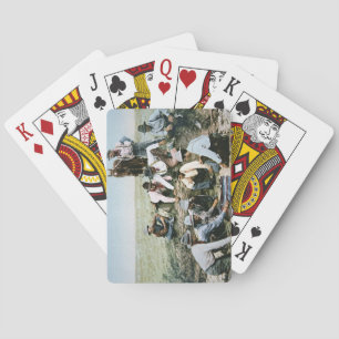 Jeu De Cartes Carte postale représentant des cow-boys jouant aux