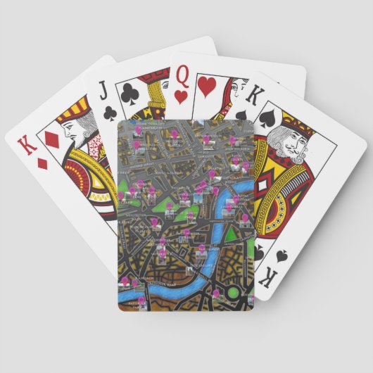 Jeu De Cartes Carte routière de Londres (dos)