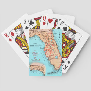 Jeu De Cartes Carte routière Vintage Floride Jouer des cartes