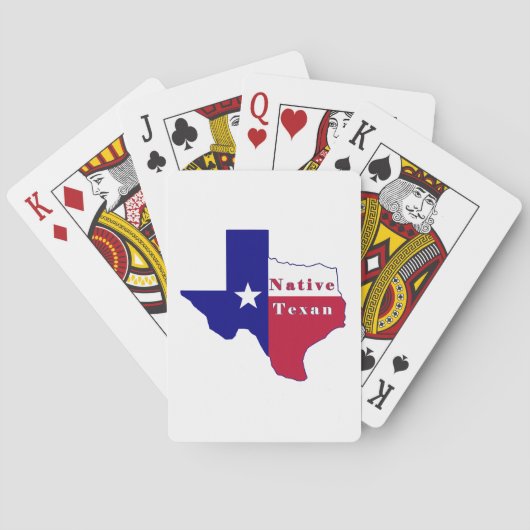 Jeu De Cartes Carte texane indigène de drapeau (dos)