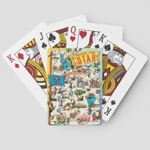 Jeu De Cartes Carte Utah vintage Lecture Cartes