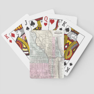 Jeu De Cartes Carte vintage de Chicago (1855)