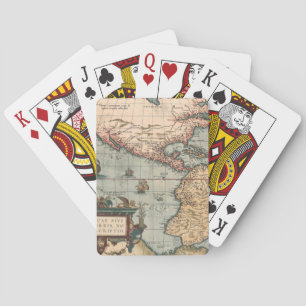 Jeu De Cartes Carte vintage de l'Amérique du Nord