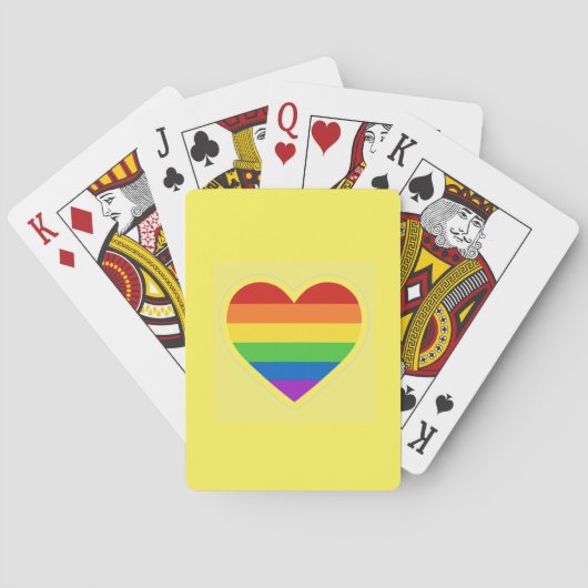 Jeu De Cartes Cartes cardiaques arc-en-ciel (dos)