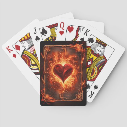 Jeu De Cartes Cartes cardiaques rouges (dos)
