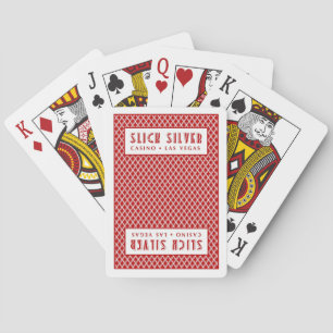 Jeu De Cartes Cartes de casino argentées élégantes