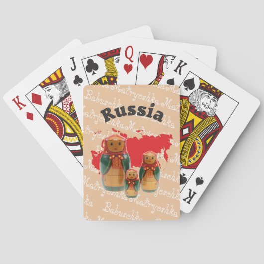 Jeu De Cartes Cartes de jeu Babouchka Matrjoschka Matryoshka (dos)