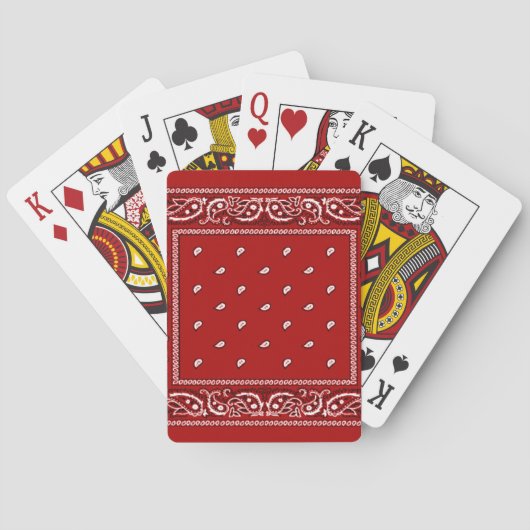 Jeu De Cartes Cartes de jeu Bandana Red (dos)