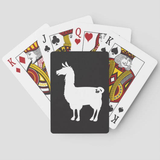 Jeu De Cartes Cartes de jeu blanches de lama (dos)