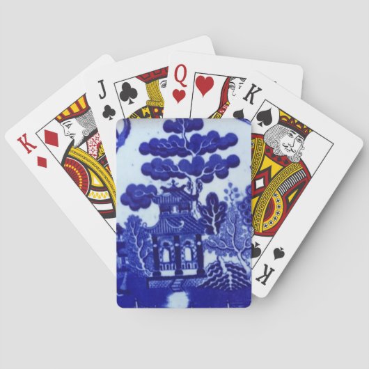 Jeu De Cartes Cartes de jeu bleues de saule (dos)