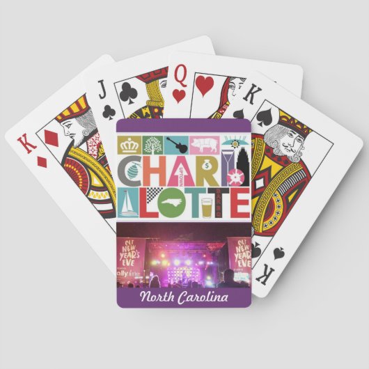 Jeu De Cartes Cartes de jeu Charlotte North Carolina (dos)