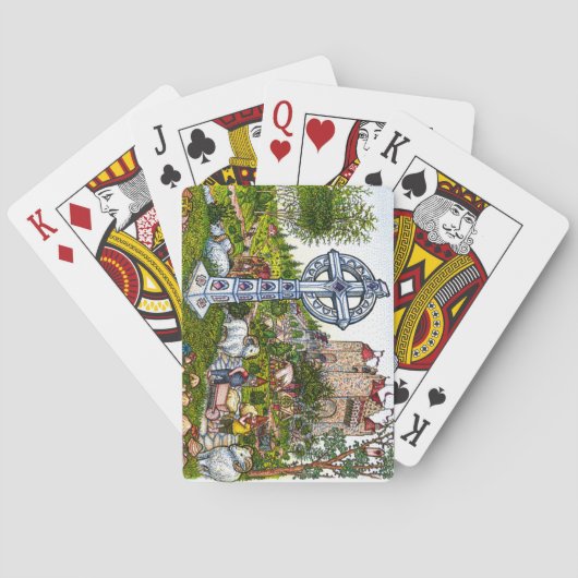 Jeu De Cartes Cartes de jeu croisées de château (dos)
