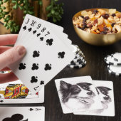 Jeu De Cartes Cartes de jeu d'art de chien de border collie (In Situ)