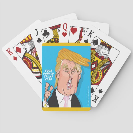 Jeu De Cartes Cartes de jeu de bande dessinée de Donald Trump (dos)
