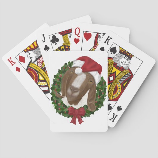 Jeu De Cartes Cartes de jeu de chèvre de Noël (dos)