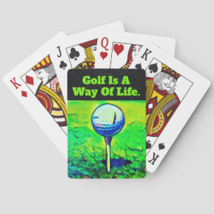 Jeu De Cartes Cartes de jeu de citation de golf