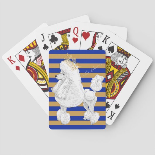 Jeu De Cartes Cartes de jeu de comportement de caniche (dos)