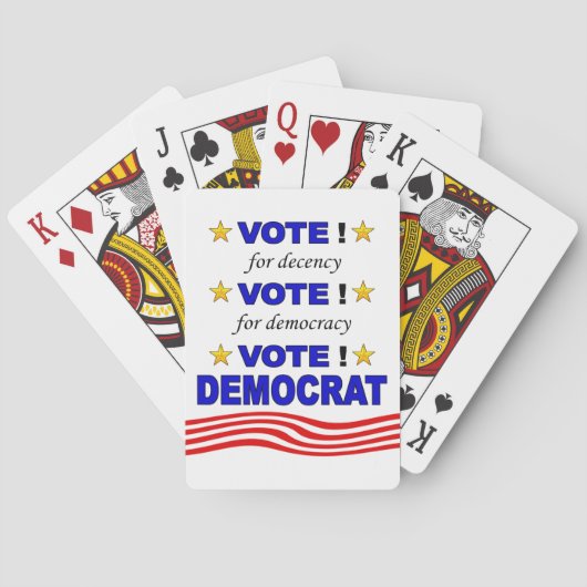 Jeu De Cartes Cartes de jeu de Démocrate de vote (dos)