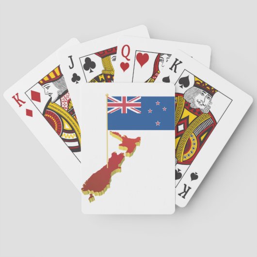 Jeu De Cartes Cartes de jeu de drapeau de la Nouvelle Zélande (dos)