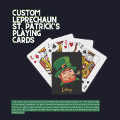 Jeu De Cartes Cartes de Jeu de la St. Patrick Leprechaun sur mes