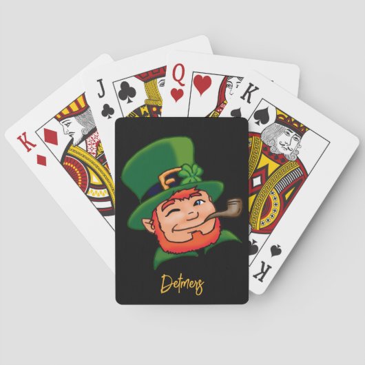 Jeu De Cartes Cartes de Jeu de la St. Patrick Leprechaun sur mes (dos)