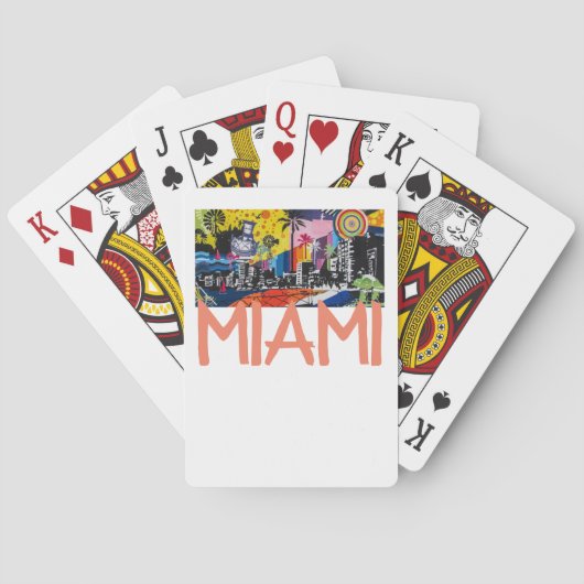 Jeu De Cartes Cartes de jeu de Miami Floria (dos)