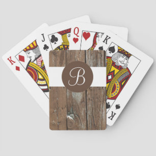 Jeu De Cartes Cartes de jeu de monogramme sur mesure en bois rus