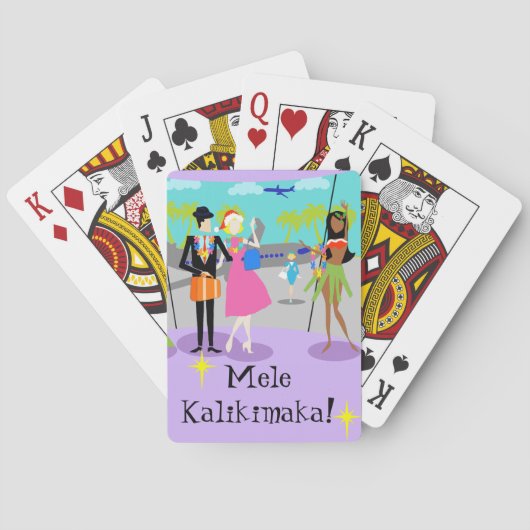 Jeu De Cartes Cartes de Jeu de Noël Hawaiienne rétro (dos)